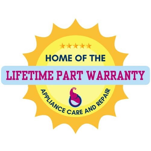Lifetime parts warranty logo - ACR’s warranty backs up all our range and oven repairs in Albuquerque.