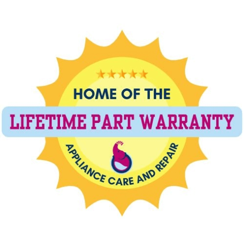 Lifetime parts warranty logo - If it stops working, we’re there to repair your Albuquerque Electrolux appliance. Call (505) 591-9590.